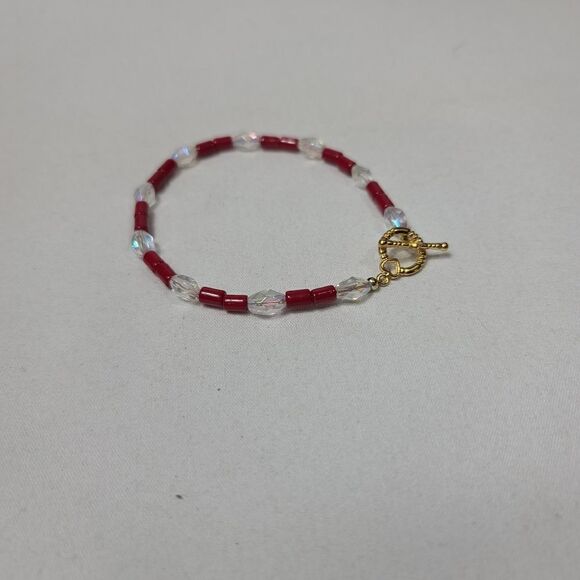 Swarovski Red Handmade Women's Bracelet - Picture 3 of 7